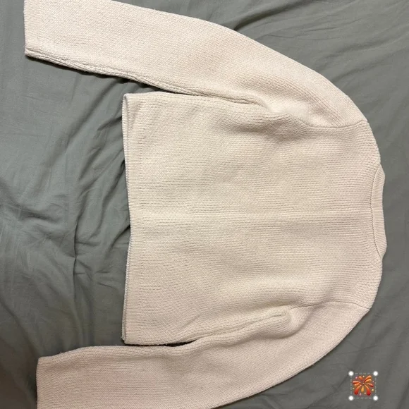 Cream Cardigan with Gold Buttons - Picture 2 of 4